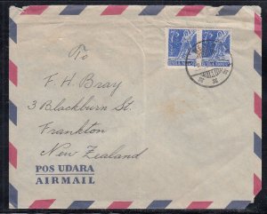Indonesia - Nov 9, 1956 Airmail Cover to New Zealand
