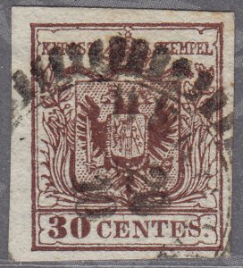 Lombardy-Venetia - 1850 - Scott #5 - used - Coat of Arms