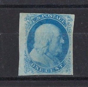 U.S. #7 MINT, NO GUM, CORNER CREASES LOWER LEFT