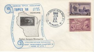 FATHER JACQUES MARQUETTE TOPEX 68,  MILWAUKEE, WI  1968 FDC12745