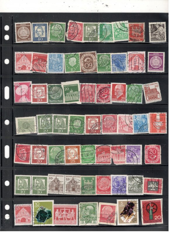 GERMANY COLLECTION ON STOCK SHEET MINT/USED