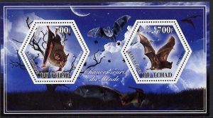 CHAD - 2014 - Bats - Perf 2v Sheet #1 - M N H - Private Issue