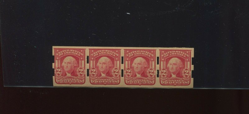 Scott 320Ad Washington Schermack Type 3 Mint NH Strip of 4 Stamps with PF Cert!