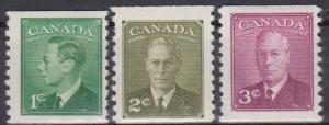 Canada #297-9 MNH VF CV $6.20 (B1259)