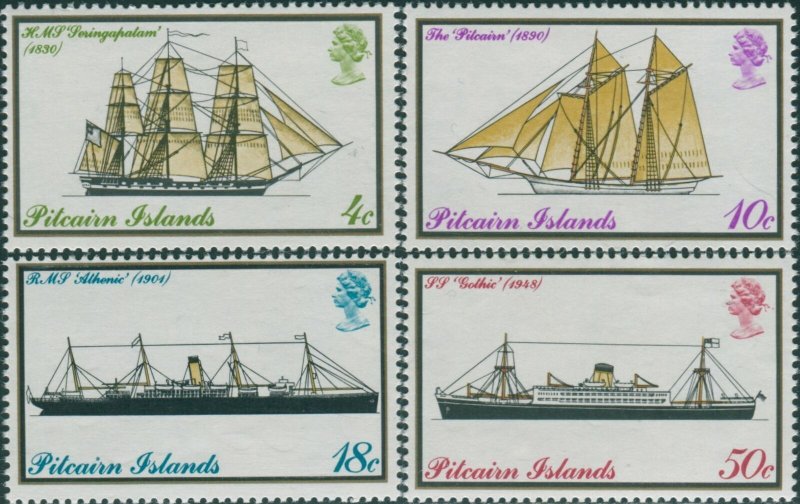 Pitcairn Islands 1975 SG157-160 Mailboats set MLH