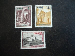 Stamps - Cuba - Scott# 583,C173-C174- Mint Hinged Set of 3 Stamps