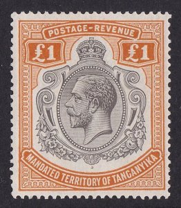 TANGANYIKA 1927 KGV £1 MNH ** Top Value