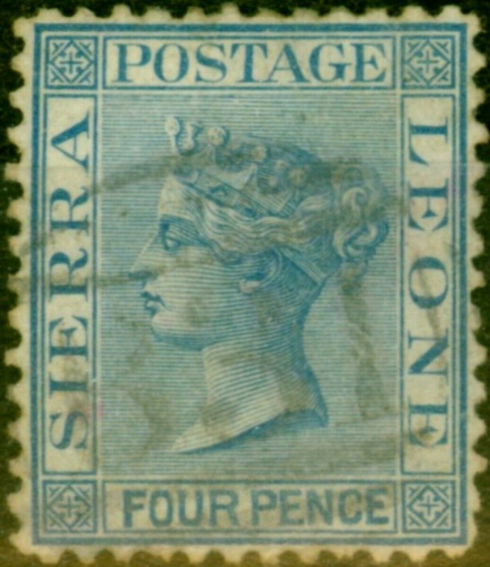 Sierra Leone 1873 4d Blue SG14 Good Used 