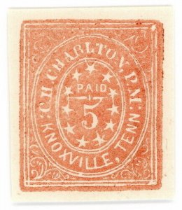 (I.B) US Local Post : CH Charlton 5c (Knoxville Post Office)