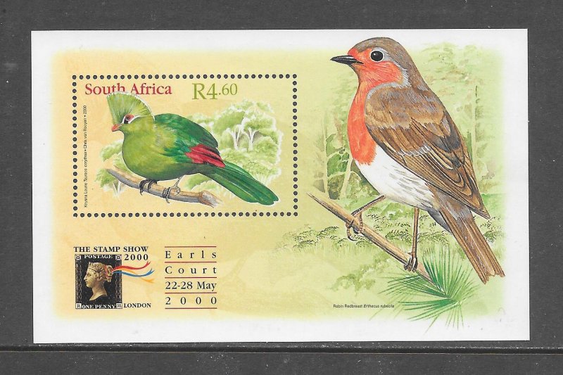 BIRDS-SOUTH AFRICA #1155 TAURACO S/S MNH