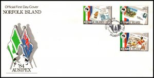 Norfolk Island 344-346 U/A FDC