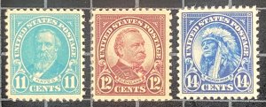 US Stamps-SC# 563 - 565 - MNH - CV $22.75