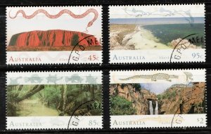 1993 Australia Sc #1311 1312 1314  World Heritage Nature Sites - Used Cv $6.50