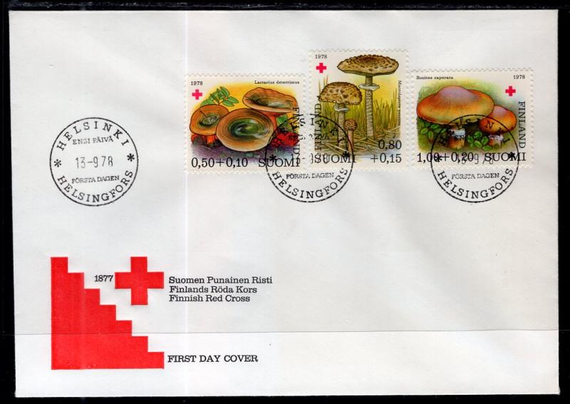 Finland B215-B217 Mushrooms U/A FDC