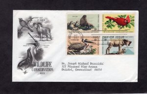 1467a Wildlife Conservation, FDC blk/4 Art Craft addressed LRG envelope