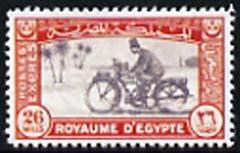 Egypt 1943 Motor-cyclist 26m black & red Express stam...