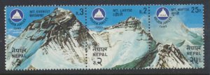 Nepal  Sc# 404 MHH  Mt Nuptse see details face & reverse scans   