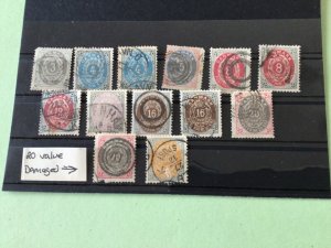 Denmark 1875-1877 used stamps A6669