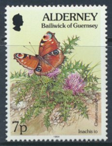 Alderney  SG A66  SC# 76  Butterflies   MNH  see scan