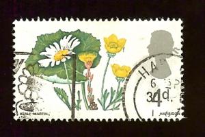 Great Britain 490 4p flower used~H (.20)