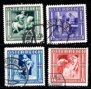 Austria 1936  Scott #B142-5 used
