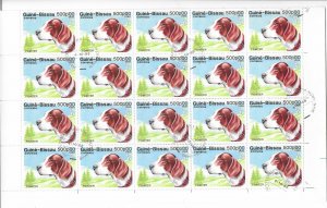 Guinea -Bissau #747  500p Pointer sheet of 20 (CTO) CV $25.00