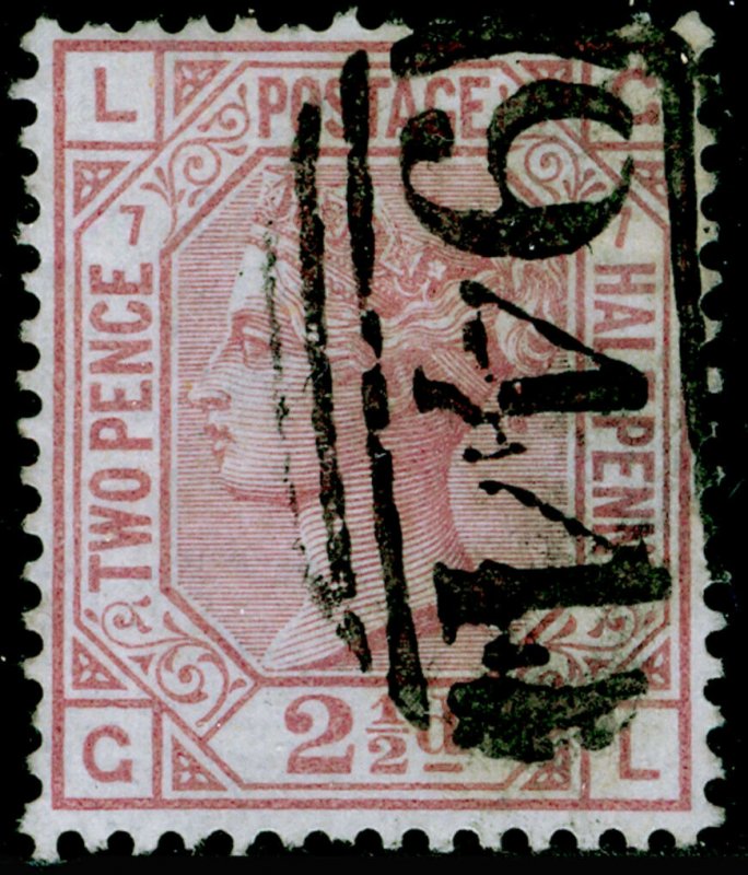 SG141, 2½d rosy mauve plate 7, FINE USED. Cat £85. GL 