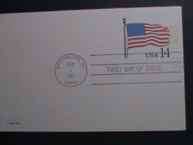 UNITED STATES-1987-UNITED STATES FLAG -MNH-FIRST DAY POST CARD-VERY FINE