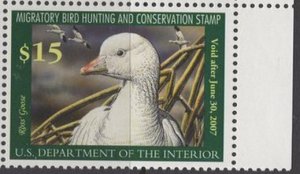 US Stamp #RW73 MNH FANTASTIC ROSS' GOOSE ON A NEST Right Margin Single