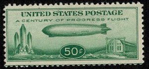 USA #C18 MH 50c Zeppelin