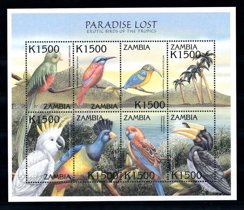 [41883] Zambia 2000 Birds Vögel Oiseaux Ucelli   MNH Sheet