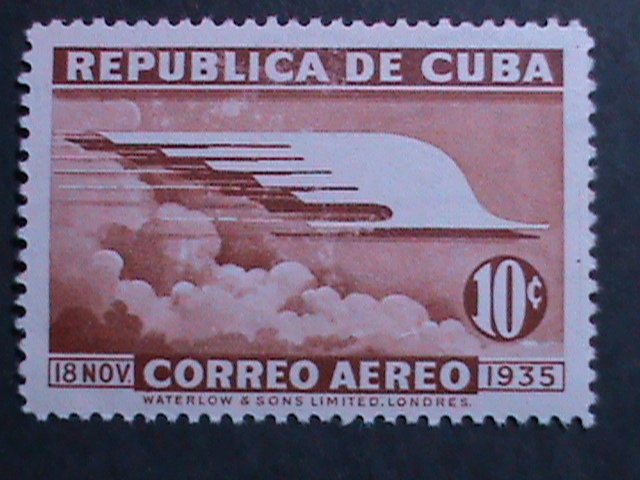 ​CUBA 1936 SC#C23 ALLEGORY OF FLIGHT -AP 10-MNH-OG VF-67 YEARS OLD STAMP