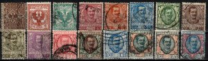 Italy #76-91  F-VF Used CV $53.80  (S11114)