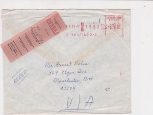 chile 1981 stamps cover ref 19519