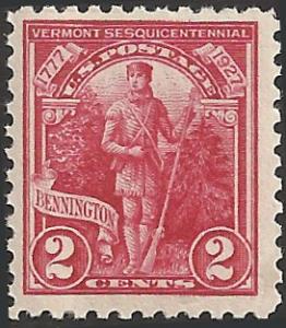 # 643 MNH - SCV-2.00 - CARMINE ROSE VERMONT SESQUICENTEN...