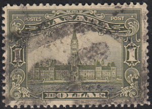 Canada 1928-29 used Sc 159 $1 Parliament