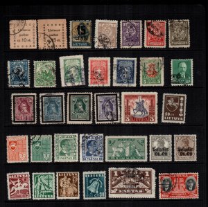 Lithuania  33 diff Used and mint  hinged