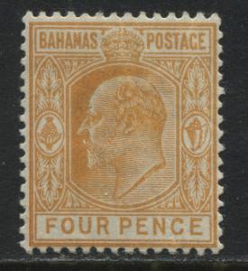 Bahamas KEVII 1903 4d orange unmounted mint NH