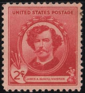 SC#885 2¢ Famous Americans: James A. McNeill Whistler Single (1940) MNH