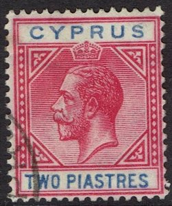 CYPRUS 1921 KGV 2PI WMK MULTI SCRIPT CA USED