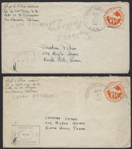 KOREA PHILIPPINES 1940s WWII US ARMY POSTAL SERVICE IN SEOUL & LUZON COLLECTION