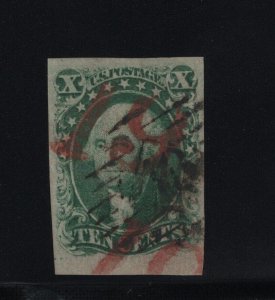 13 Type l  used Red Numeral cancel with nice color cv $ 900 ! see pic !