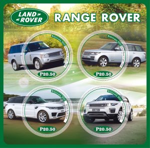 Stamps. Cars. Land Rover 2019 year 1+1 sheets perforated