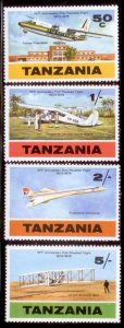 Tanzana 1978 SC# 117-20 Planes MNH-OG E32