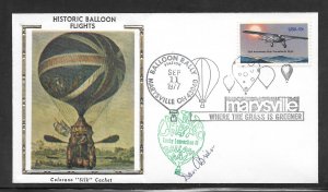 #1710 HOT AIR BALLOON 1977 RALLY COLORANO CACHET PILOT SIGNED COVER (A671)
