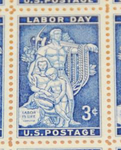 1956 sheet, Labor Day, Sc# 1082