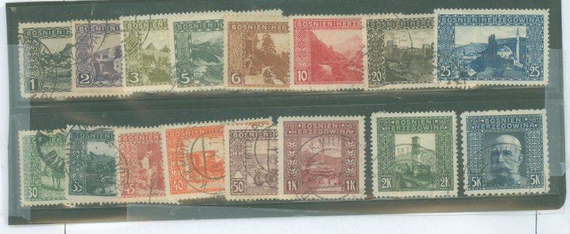 Bosnia & Herzegovina (1879-1918) #30-45  Single (Complete Set)