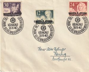 Germany 1940 GENERAL GOVERNMENT OCCUPIED POLAND SPECIAL MARKINGS POSTAL HISTORY