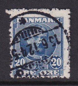 Denmark  #74a  used  1911  Frederick VIII   20o bright blue