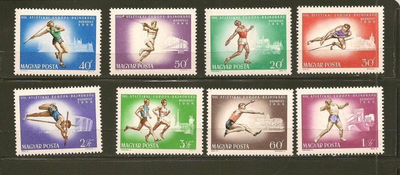 Hungary 1787-1794 Europa Games Budapest 1966 Set of 8 MNH